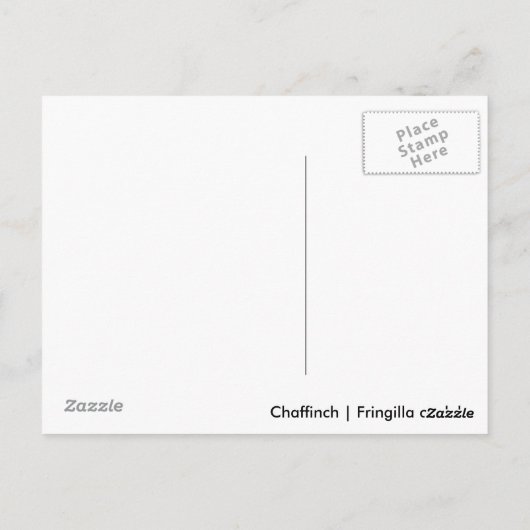 Chaffinch Postkarte (Rückseite)