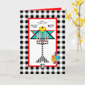 Chag Chanukkah Sameach Hanukkiah Karte (Gelbe Blume)