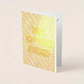 Chag Purim Sameach - Golden Hebrew Happy Purim Folienkarte (Vorderseite)