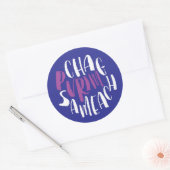 Chag Sameach glücklicher Purim lila Aufkleber (Umschlag)