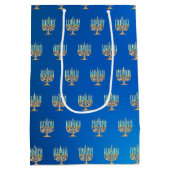 Chag Sameach Menorah Mittlere Geschenktüte (Rückseite)