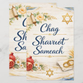 Chag Schawuot Sameach, Frohes Schawuot  (Vorne/Hinten)