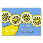 Chag Sukkot Sameach, ganz Etrog und Scheiben (Vorderseite (Horizontal))