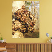 Chaga Mushroom Canvas Print Leinwanddruck (Insitu (Wohnzimmer))