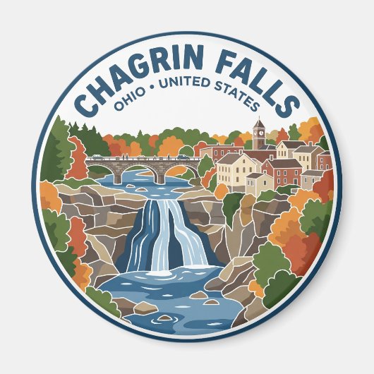 Chagrin Falls Ohio Magnet (Vorne)