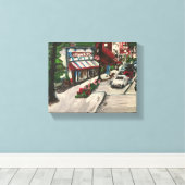 "Chagrin Falls" Ohio Malerei von Willowcatdesigns Leinwanddruck (Insitu (Holzboden))