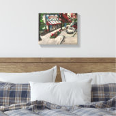 "Chagrin Falls" Ohio Malerei von Willowcatdesigns Leinwanddruck (Insitu (Schlafzimmer))