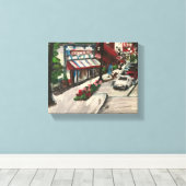 "Chagrin Falls" Ohio Malerei von Willowcatdesigns Leinwanddruck (Insitu (Holzboden))