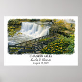 Chagrin Falls Ohio Poster, Aquarell, Maßgeschneide Poster (Vorne)