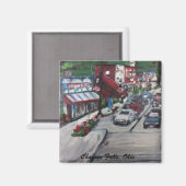 Chagrin Falls, Ohio Street Scene Malerei Magnet (Vorderseite/Rückseite)