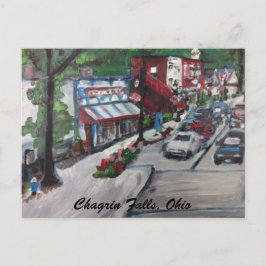 Chagrin Falls, Ohio Street Scene Painting Postcard Postkarte