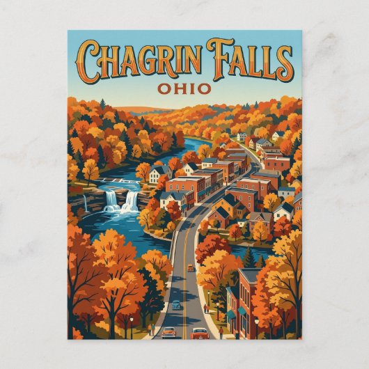 Chagrin Falls USA Postkarte (Vorderseite)