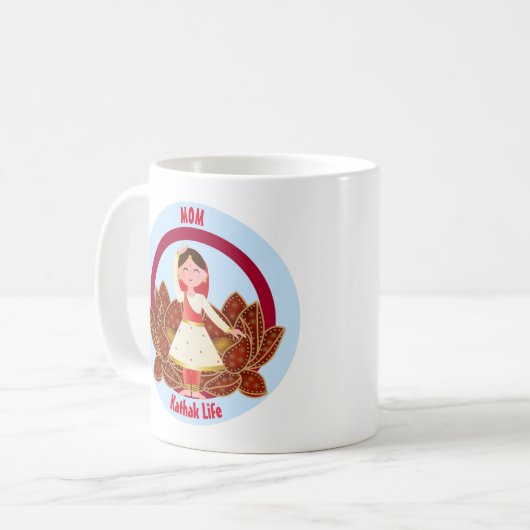 Chai & Coffee Tasse mit Niedlicher Kathak Dancer (Vorderseite Links)