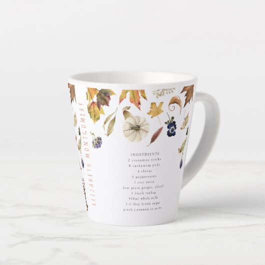 Chai Latte Lover | Monogram Chai Spice Latte Tasse (Rechte Ecke)