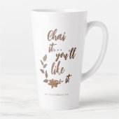 Chai Latte Pun Coffee Shop Merge Milchtasse (Rechts)