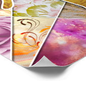 Chai Life in Hebräisch Letters Pink Quilt Effect W Poster (Ecke)