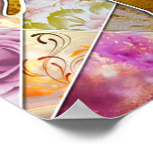 Chai Life in Hebräisch Letters Pink Quilt Effect W Poster (Ecke)