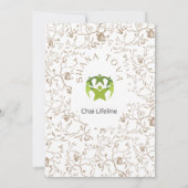 Chai Lifeline Custom Simanim Card Einladung (Rückseite)