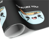 Chai like you Funny Tee Pun Dark BG Geschenkpapier (Rolleneckpunkt)