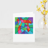 Chai Mosaic 4 x 5.6 Note Card Karte (Gelbe Blume)