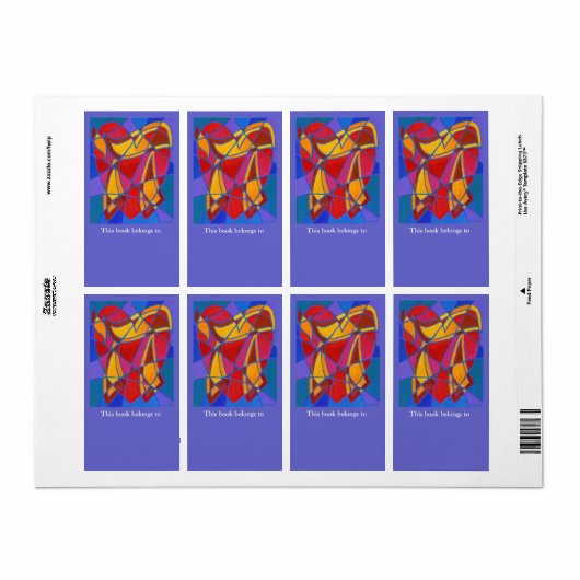 Chai Mosaic IV Buchzeichen Label (Vorne)