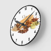 Chai Spice Wall Clock Runde Wanduhr (Winkel)