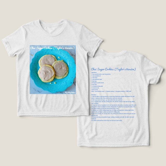 Chai Sugar Cookies Tri-Blend Shirt (Design Vorderseite & Rückseite)