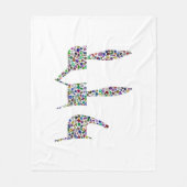 Chai-Symbol aus Edelsteinen in allen Farben Fleecedecke (Vorderseite)