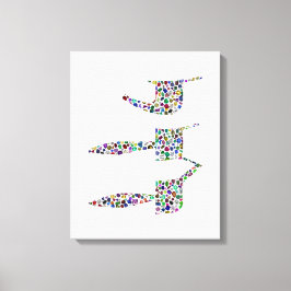 Chai-Symbol aus Edelsteinen in allen Farben Leinwanddruck