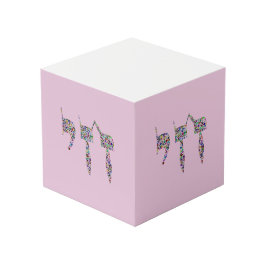 Chai symbol made with Gemstones in All Colors Würfel