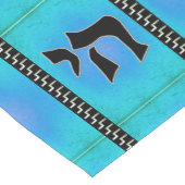 Chai Tee Party Flair - Türkis, Schwarz und Silber Kurzer Tischläufer (Ecke)