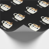 Chai There Funny Chai Tea Pun Dark BG Geschenkpapier (Ecke)