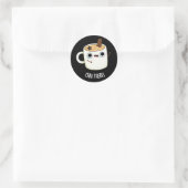 Chai There Funny Chai Tea Pun Dark BG Runder Aufkleber (Tasche)