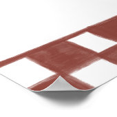 Chai Wala Checkered Illustration Poster (Ecke)