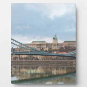 Chain Bridge with Buda Castle Hungary Budapest Fotoplatte