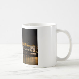 Chain Bridge with Buda Castle Hungary Budapest Kaffeetasse