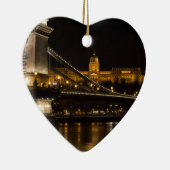 Chain Bridge with Buda Castle Hungary Budapest Keramikornament (Rechts)