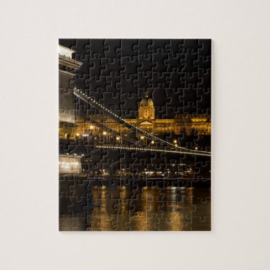 Chain Bridge with Buda Castle Hungary Budapest Puzzle (Vertikal)