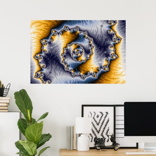 Chain Fraktal Art Poster (Heimbüro)