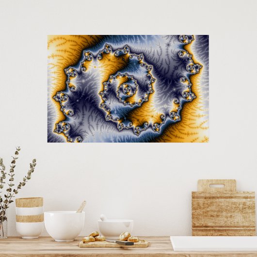 Chain Fraktal Art Poster (Küche)