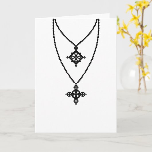 Chain & Pendant Karte (Gelbe Blume)