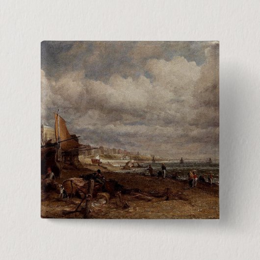 Chain Pier in Brighton von John Constable Button (Vorderseite)