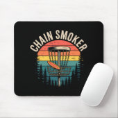 Chain Smoker Funny Disc Golf Tree Chains Frisbee M Mousepad (Mit Mouse)