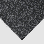 Chained Abstract Mirrored Image Gray On Black Art Seidenpapier (Ausschnitt)