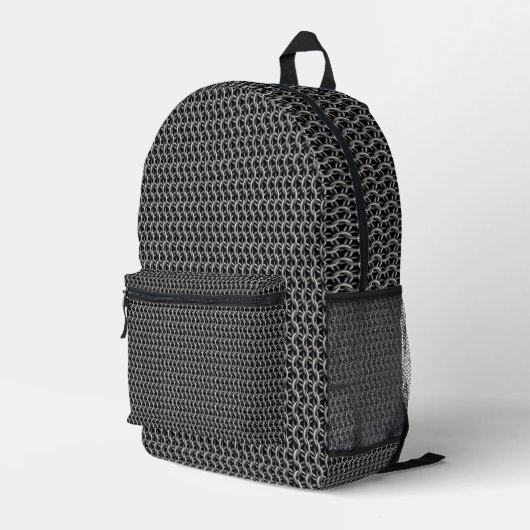 Chainmail Medieval Armor Bedruckter Rucksack (Rückseitige Ecke Rechts)