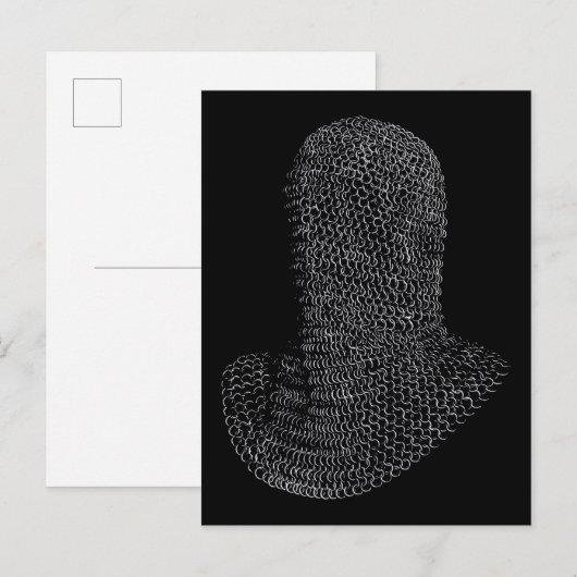 Chainmail Warrior Hood Postkarte (Vorne/Hinten)