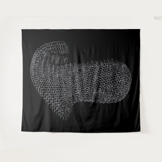 Chainmail Warrior Hood Wandteppich (Vorderseite (Horizontal))