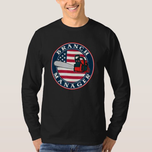 Chainsaw American Flag Branch Manager T-Shirt (Vorderseite)