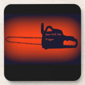 Chainsaw Art Getränkeuntersetzer (Vorderseite)