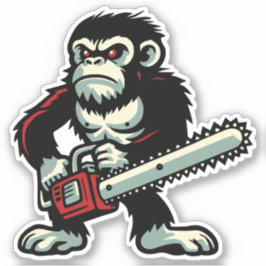 Chainsaw Chimp Aufkleber
